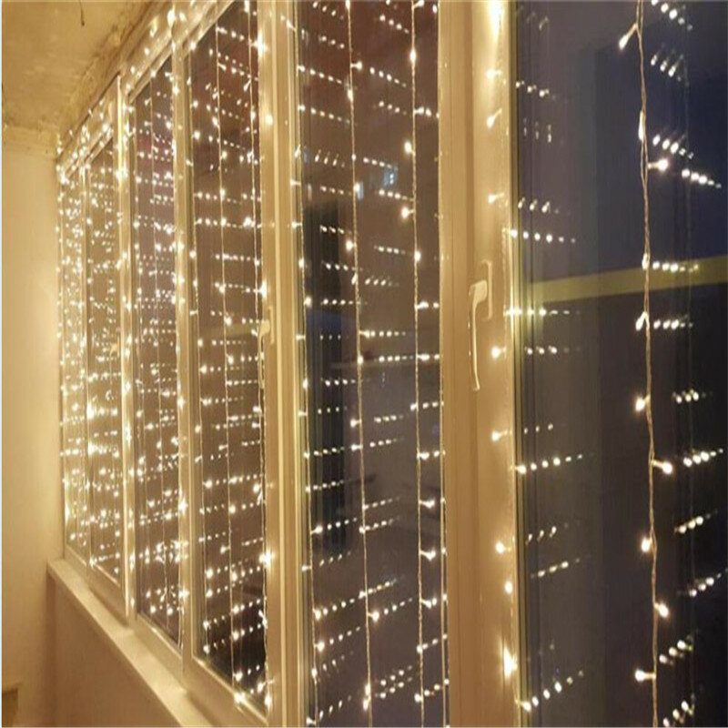 2/3/4/6 متر مصباح LED متدلي سلسلة أضواء عيد الميلاد الجنية الستار الإضاءة جارلاند المنزل لحفل زفاف/حفلة/حديقة الديكور