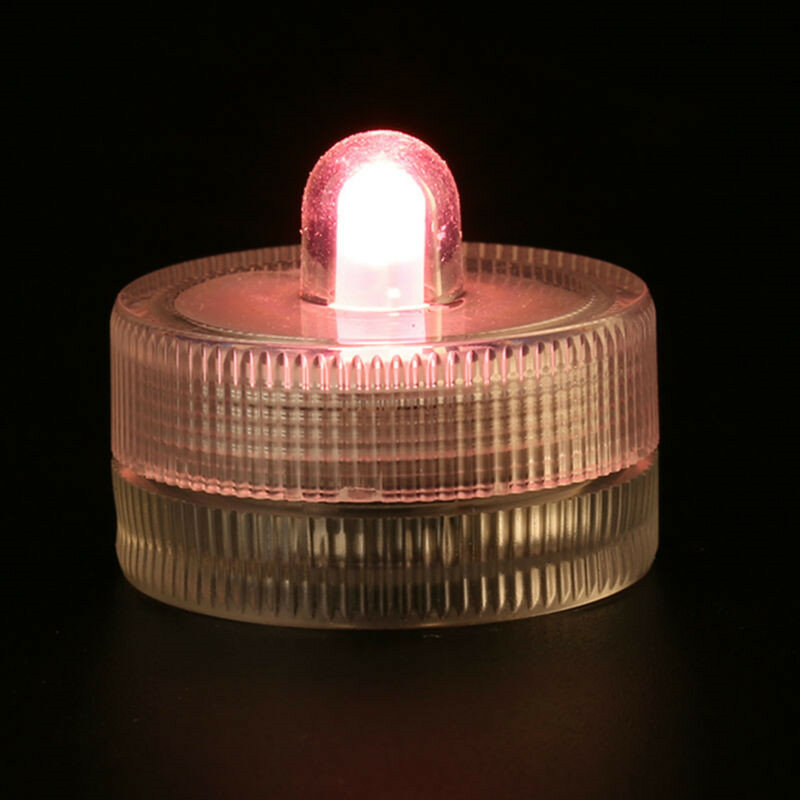 Vela LED sumergible para decoración de bodas, 11 colores, 100% a prueba de agua, floralita, 12 unids/lote
