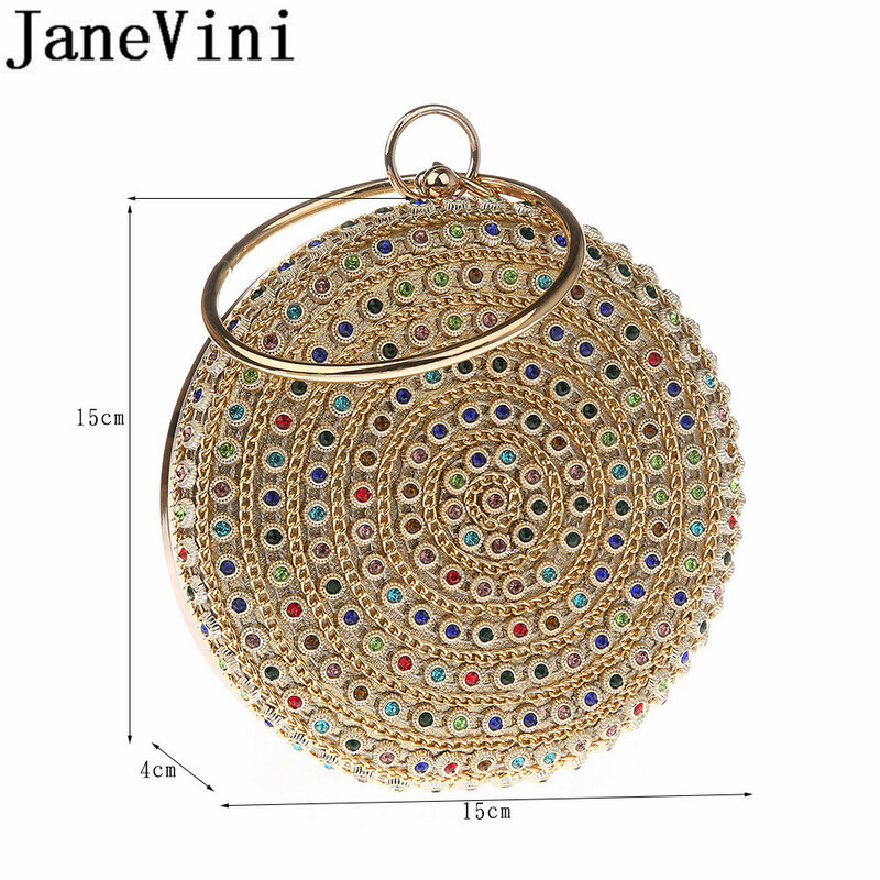 JaneVini Hạt Cườm Nhiều Màu Sắc Nữ Clutch Cầm Tay Nữ Vàng Vòng Dây Chuyền Túi Boutique Cocktail Tiệc Cưới Kim Loại Ly Hợp Đen