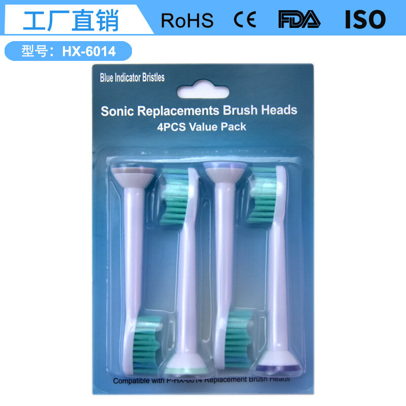 4 unids/lote cabezas de cepillo de dientes de reemplazo para Philips Sonicare ProResults HX6100 HX6150 HX6411 HX6431 HX6500 HX6511 HX6982 HX9332