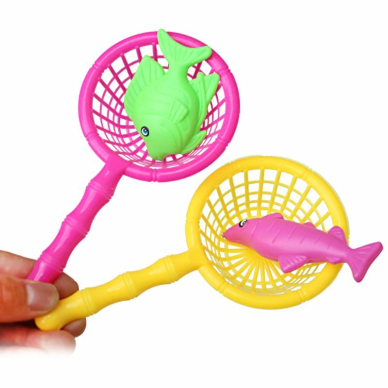 2 STUKS 16.5 cm Plastic Kids Bad Visnet Met Handvat Accessoires Kinderen Gift grappig speelgoed