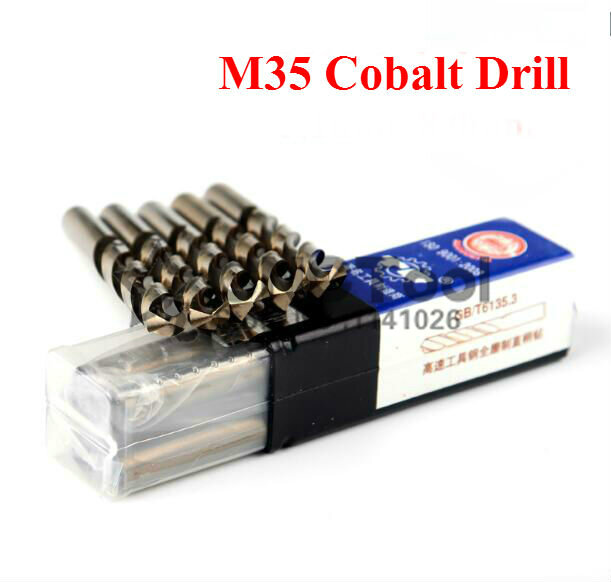 Miễn phí Vận Chuyển M35 Hss-CO 1 CÁI 13.0 mét-16.0 mét chất lượng cao cobalt khoan bits hss twist drill bit cho đường kính thép không gỉ