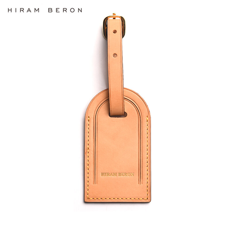Personalized Custom Initial Luggage Tags Travel Accessories for Suitcase Business Bag Vegetable Tanned Leather