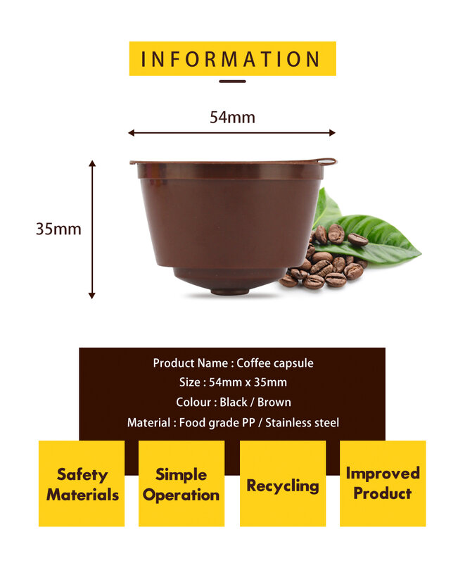 Icafilas-cápsula de café reutilizable para máquina Dolce Gusto, filtro de café reutilizable, 3. ª generación