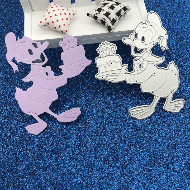Happy birthday duck Metal Cutting Dies Stencil for DIY Scrapbooking Photo Paper Cards Making Decorative Crafts Supplies