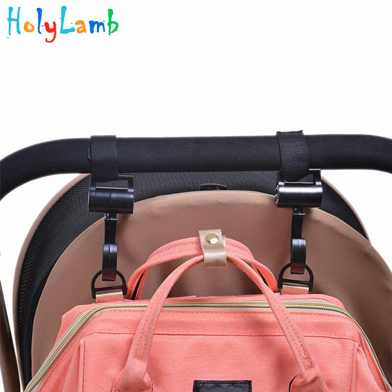 Gancho multifuncional para carrinho de bebê, porta-copo de plástico para carrinho, 2 ganchos, em nylon