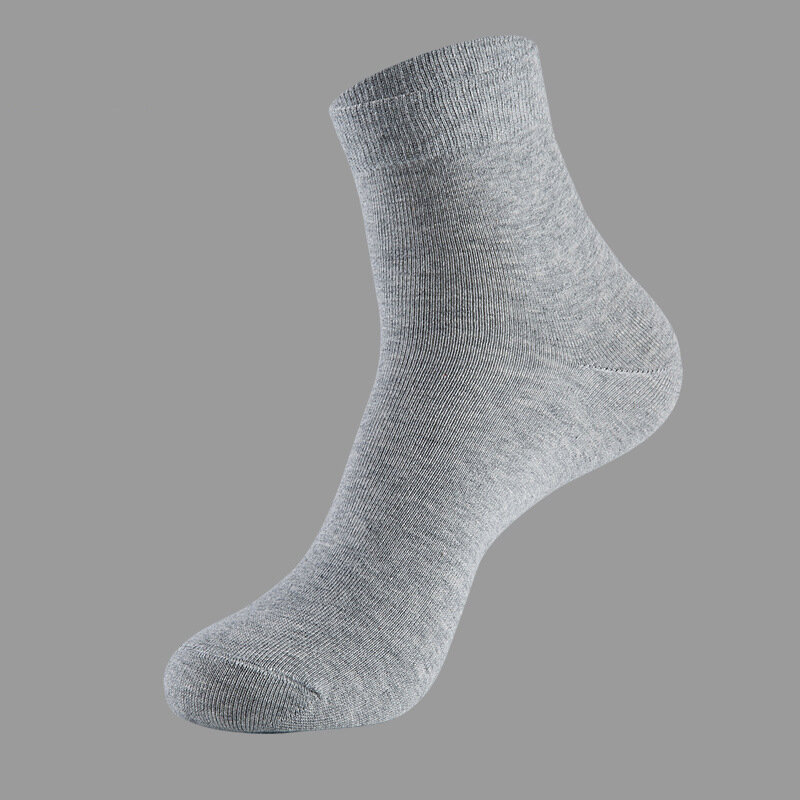 5 pares/lote meias masculinas de negócios casuais calcetines meias homens inverno primavera algodão tripulação meias clássico cor sólida homem meia caixa de presente