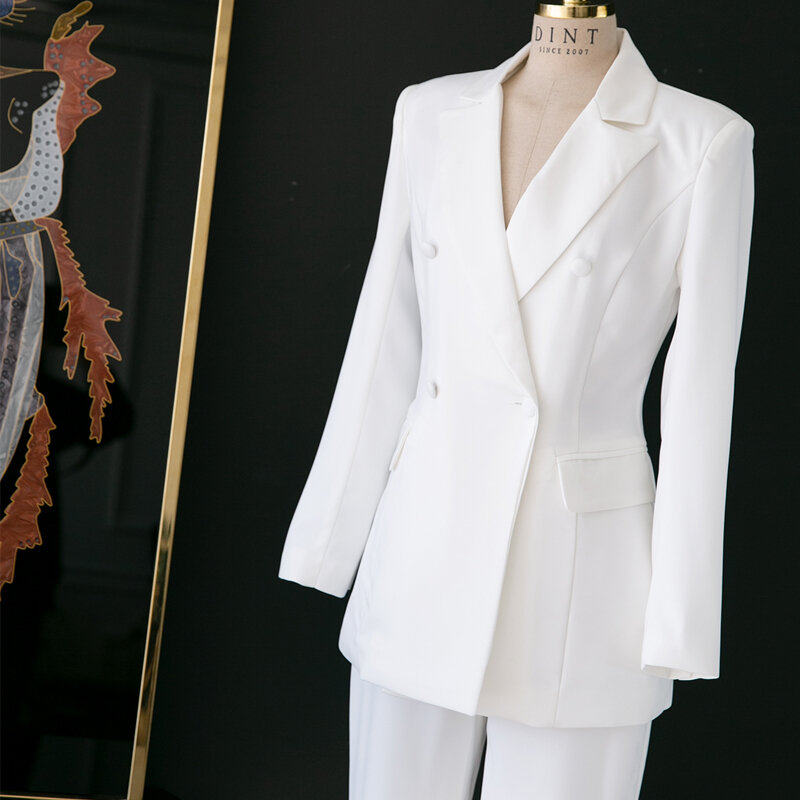 Новинка от компании Real shot для женщин Европейская и американская мода тонкий темпераментный деловой офисный повседневный костюм из двух предметов TB190313