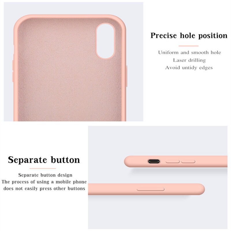 Love Heart Original Soft Silicone Phone Case For iPhone X 10 XS MAX XR Liquid Shockproof Back Cover on iPhone 8 7 6 6S Plus Case