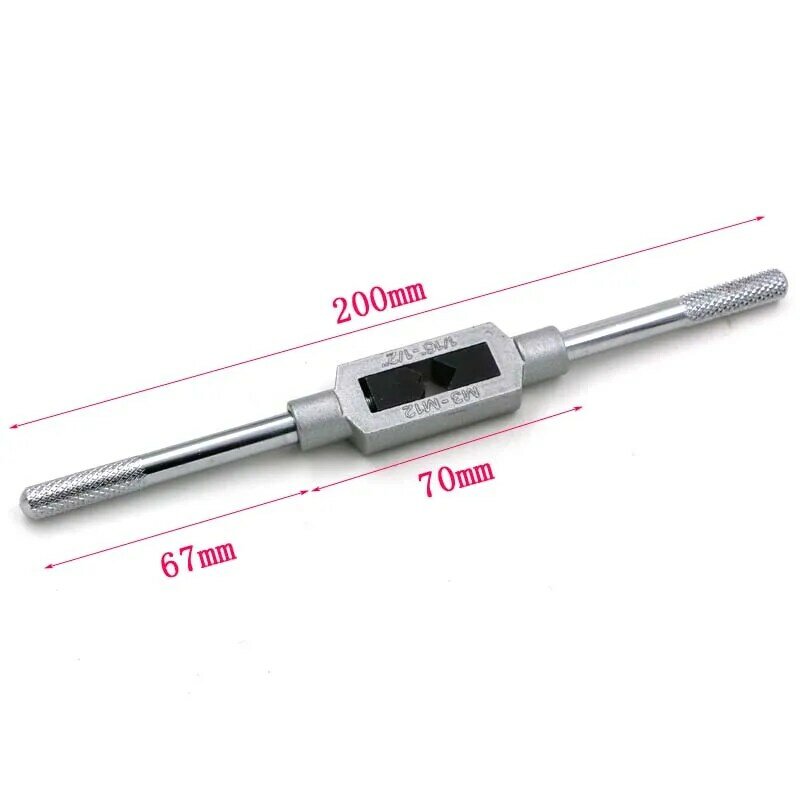3F rosca de mão Metric Plug Tap Set, M3, M4, M5, M6, M8 com chave ajustável, 1/16-1/4"