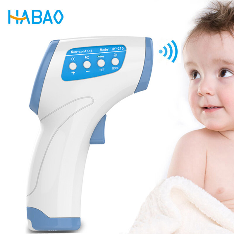 Cuidado del bebé infrarrojo Thermometer  Electrónico Digital pistola sin contacto IR frente del oído infantil temperatura Termometro