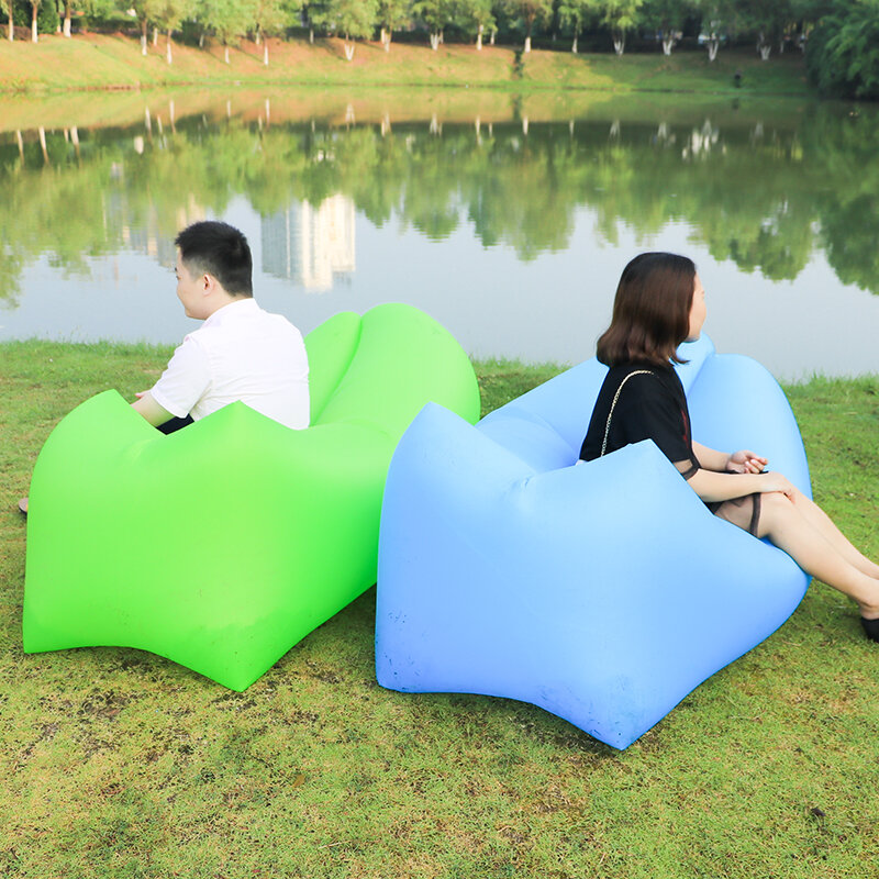 Ripstop Sleeping bag Portable Inflatable sofa Lazy bag laybag Air sofa beach bed for indoor or outdoor Inflatable lounger Chair