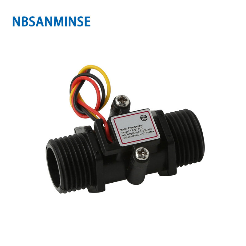 NBSANMINSE-G1/2 인치 물 유량 센서, 고품질 물 온수기, 교정 기계, 물 자동 판매기에 사용, NBSANMINSE