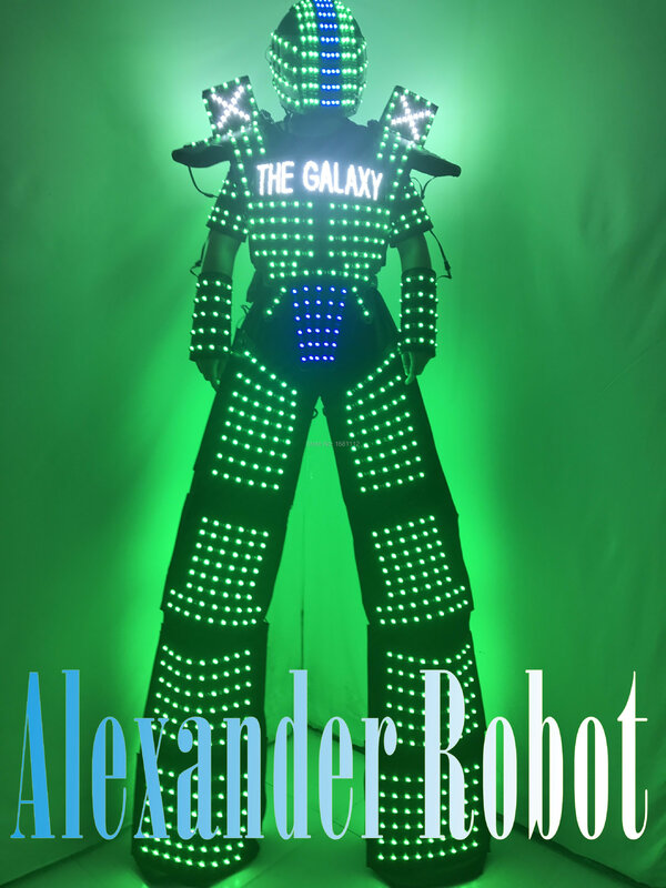 Светодиодные костюмы роботов, одежда, ходунки, светодиодный костюм, лазерные перчатки, быстрая доставка