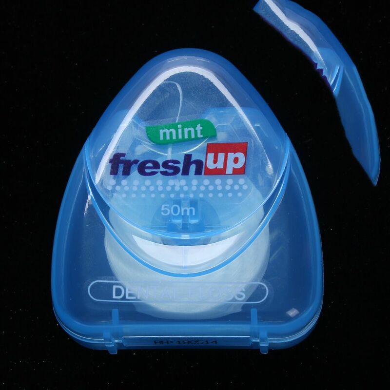 50m Mikro wachs Zahnseide Pfefferminz geschmack Inter dental bürste Zähne Stick Zahnstocher Zahnseide Pick Mundhygiene sauberer Draht