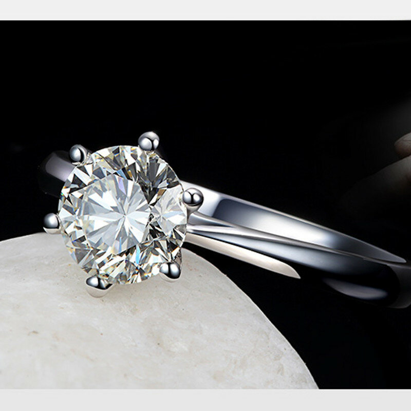 Drobne obrączki dla kobiet mężczyzn prezent S925 srebro austriackie kryształowe zaręczyny propozycja pierścień biżuteria Bague Femme