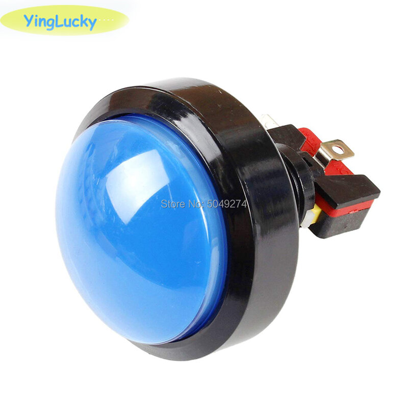 60mm arcade Buttons Big Round LED Illuminated with Microswitch for DIY Arcade Game Machine Parts 5/12V Large Dome Light Swit