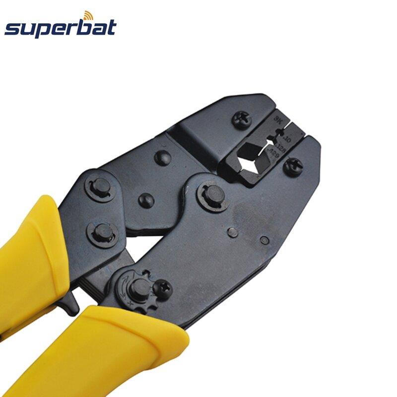 Superbat สีเหลือง Crimper Crimping Tool สำหรับ Coaxial Cable RG8 RG11 RG213 LMR400 RG316 RG174 SMA N MCX - 336K