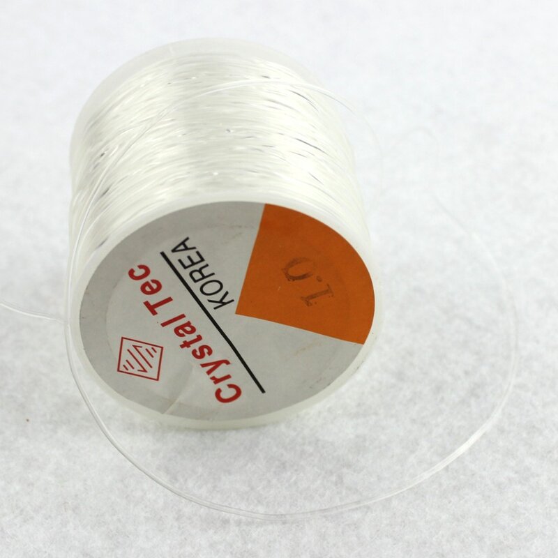 Línea elástica de cristal de seda de pescado, 0,6-1mm, cordón de cuentas, hilo elástico para collar, pulsera, accesorios, fabricación de joyas DIY