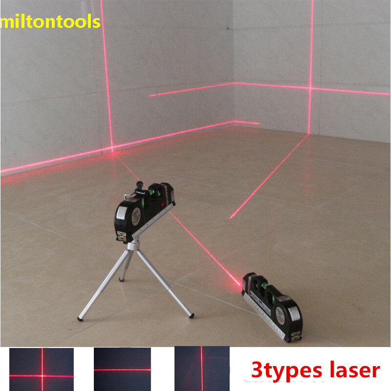 4 In 1 Nauwkeurige Multifunctionele Laser Level Hendel Met Statief Kruis Projecten Horizontale Verticale Laserstraal Maatregel Tape