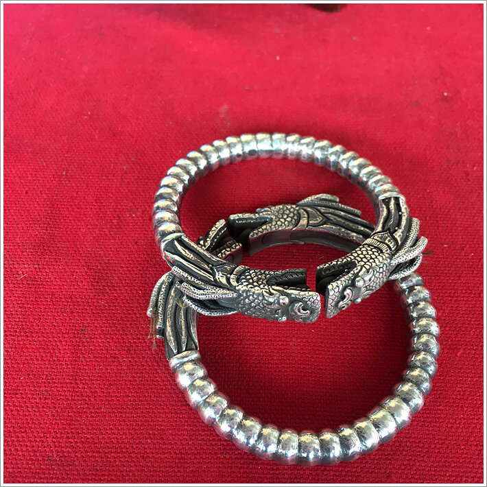 3 Ontwerpen Antieke Siver S999 Puur Zilver Vintage Hand Carving Dragon Opening Armbanden Voor Mannen En Vrouwen