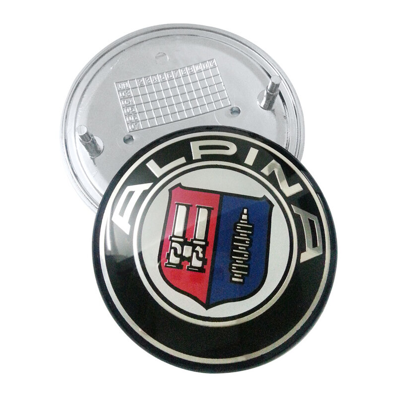 Dla BMW niebieski i białe Logo 82mm przedni z włókna węglowego kaptur bagażnika z tyłu godło odznaka E30 E38 E39 E46 e60 E61 E90 X1 X3 E70 E83 X5 itp.