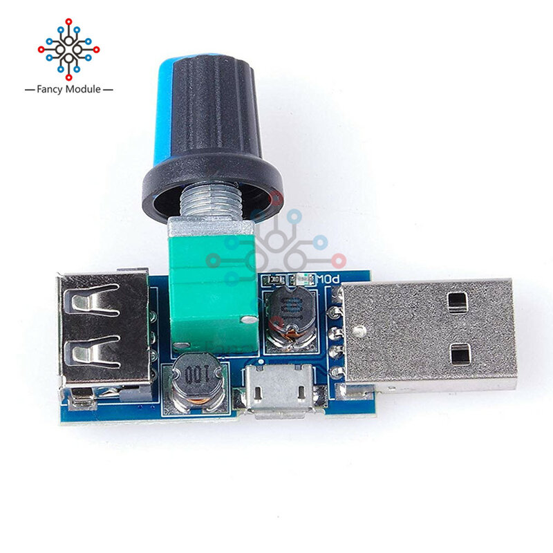 DC 5V Micro USB Fan Gouverneur Wind Geschwindigkeit Controller Air Volumen Regler Kühlung Stumm Multifunktions Noise Reduktion Schalter Modul