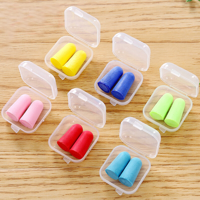 6 Pair Anti-noise Soft Ear Plugs Sound Insulation Ear Protection Earplugs Sleeping Plugs For Travel Noise Reduction With Case