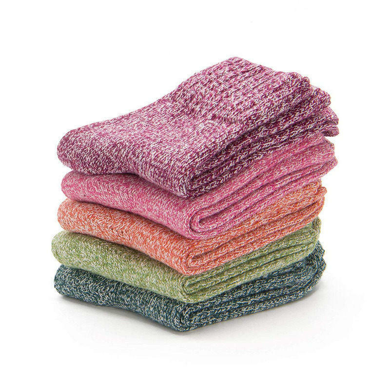 Meias unissex de lã quente e espessa azue, meias de 100 pares (20x5) para inverno