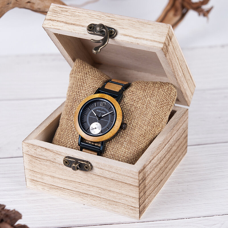 BOBO BIRD 나무 남자 시계, 최고 브랜드 럭셔리, 세련된 여성 시계, 연인을 위한 훌륭한 선물, 로고 조각 허용