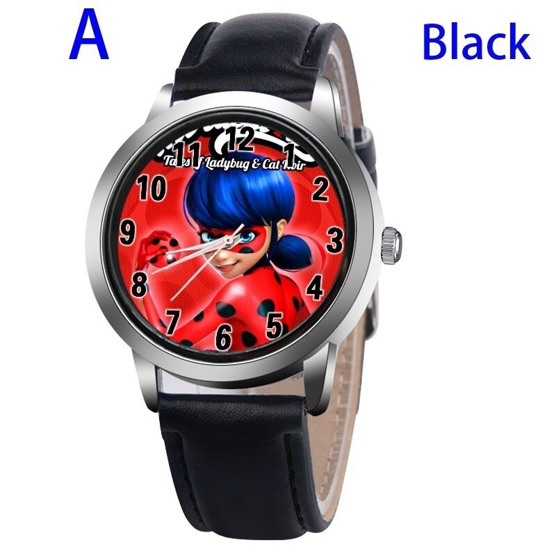 New arrive Miraculous Ladybug Watches Children Kids gift Watch Casual Quartz Wristwatch fashion leather watch Relogio Relojes
