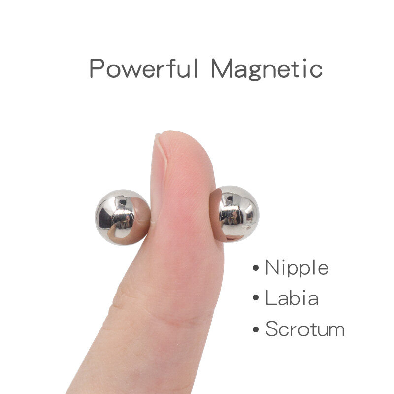 Strong Magnetic Orbs Nipple Clamps Couples Adult Games Sex Toys BDSM Metal Magnet Balls Clitoris Clips Female Breast Stimulator