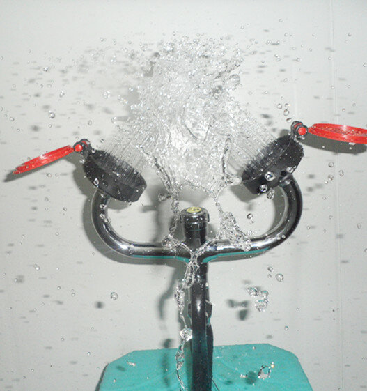 WJH0355A Eye Wash Desktop Mobile Double Mulut Laboratorium Pencuci Mata dengan Selang Stainless Steel.