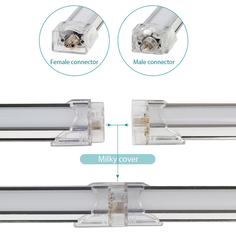 4 Pcs X 50 Cm LED Bar Light Sensor Dimmer 24V Mulus Menghubungkan Ultra Tipis Hard Strip Lampu dapur Di Bawah Kabinet Cahaya