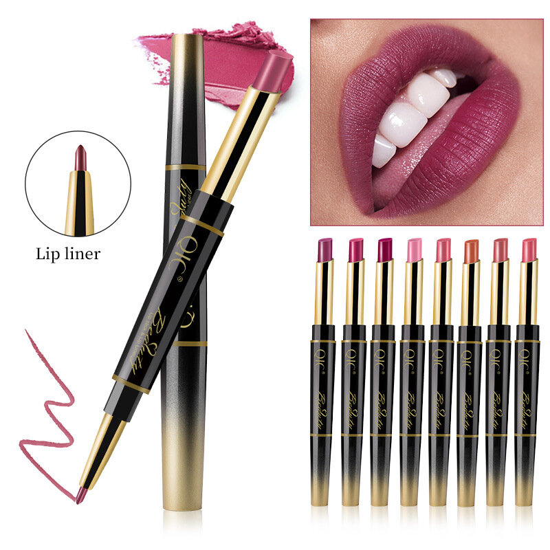 QIC 14 Colors lipstick Matte Lip Liner Waterproof Long Lasting Multi-functional Lipliner Lips Moisturizing Lipsticks Cosmetic