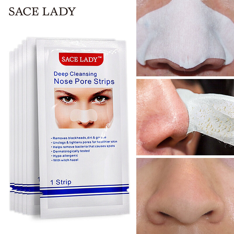 100PCS/LOT Nose Strips Deep Cleansing Blackhead Remover Nasal Spot Dot Sticker Sheet Nose Strip Shill Acne Black Head Wholesale