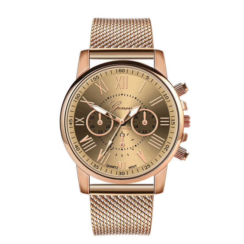 Genebra Relógio de Aço Inoxidável Malha de Pulso de Quartzo das Mulheres de Moda de Nova Relógio Relogio feminino Reloj Mujer Melhor Presente da Menina