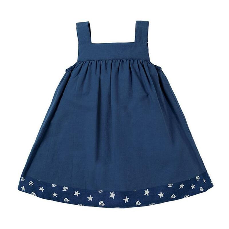 Mały maven 2019 nowe letnie dziecko dziewczyny ubrania sukienka dla dzieci bawełniane dom haftowane z krótkim rękawem bieliźniane sukienki S0491