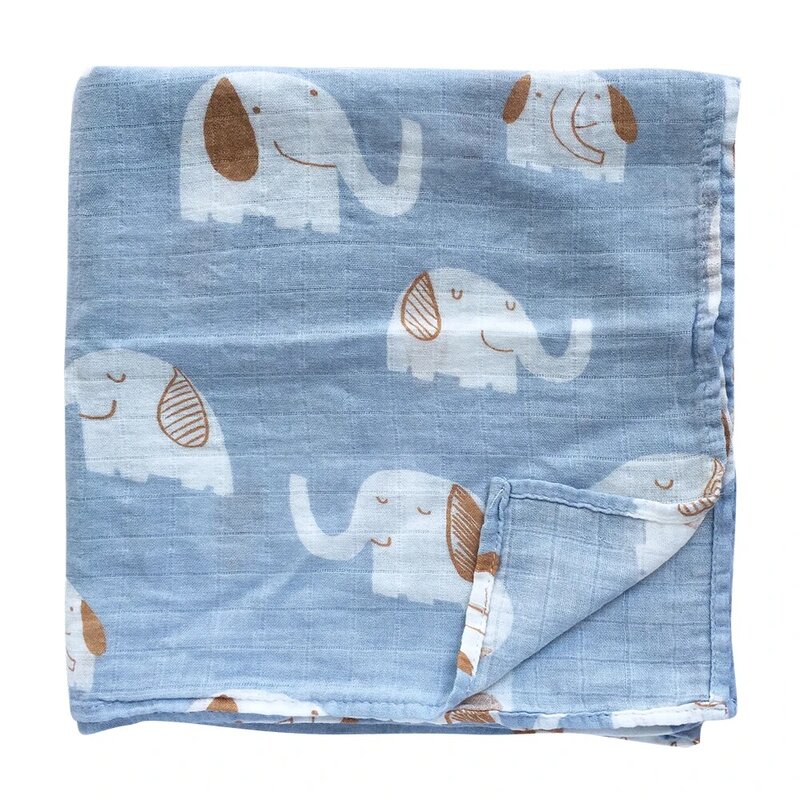 Bamboo Cotton baby Swaddle Wrap Cotton Baby Muslin Blanket Newborn Infant Flower Print Blanket