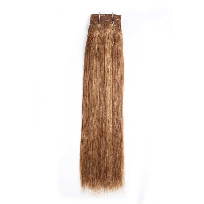 Rebecca Double Drawn Hair 113g Remy Brazilian Yaki Straight Hair Bundles 1 PC Balayage Brown 613 Blonde Red Piano Colors