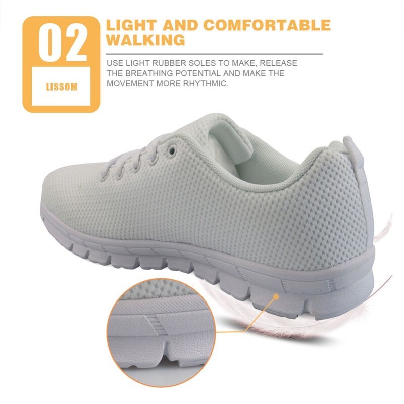 FORUDESIGNS Fashion Camera Print Women Flats Shoes Female Breathable Sneakers Shoes Girls Comfortable Light Outside Casual Shoes