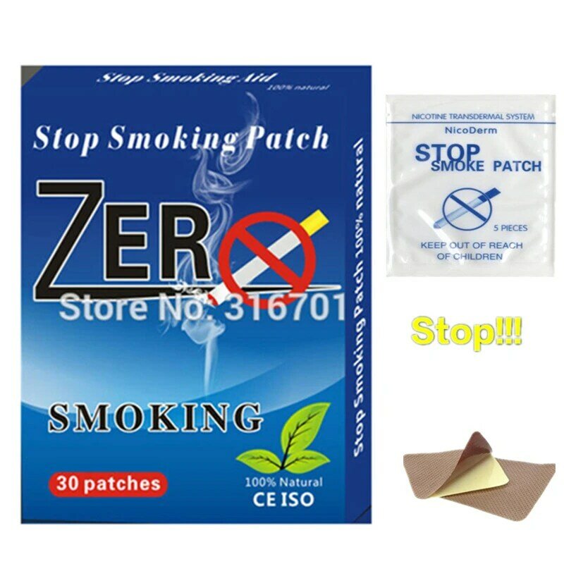 1box = 30pcs 금연 패치 중지 금연 패치는 니코틴 갈망에 대한 24 시간 방어를 제공합니다