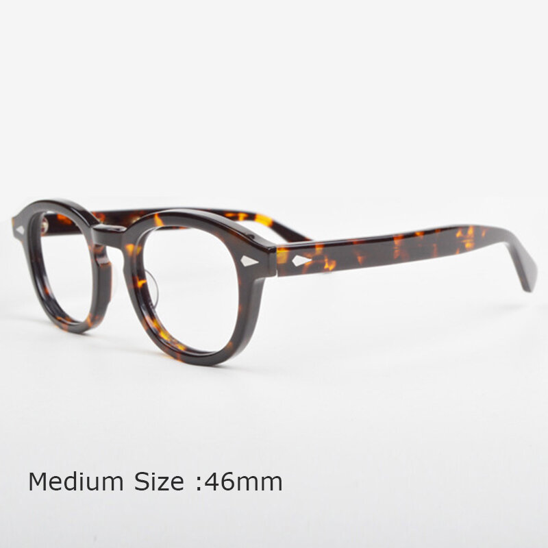 Johnny Depp-Montura de gafas para hombre y mujer, lentes transparentes con caja y funda para ordenador, estilo Retro Lemtosh