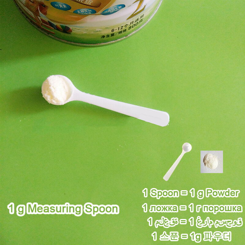 2 PCS Measuring Spoon White Drug Pesticide Safety Precise Selection 1 Spoon Is 1 g Powder