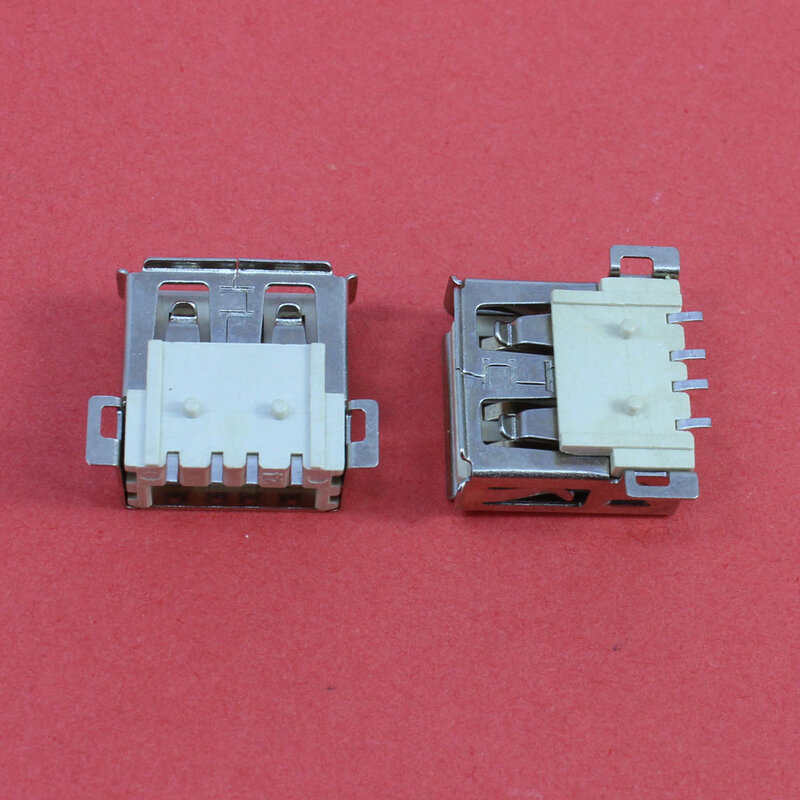 ChengHaoRan-puerto USB 2,0 tipo A hembra, adaptador de cable SMT, 4 pines, 2 pies, 180 grados, enchufe de carga plana