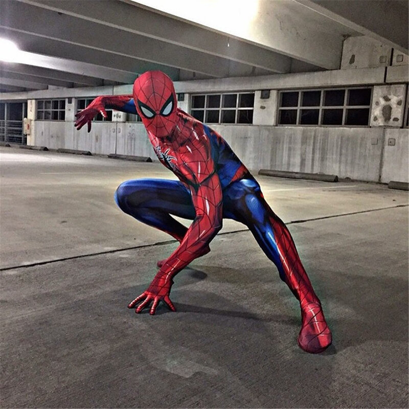 Novo spiderman traje 3d impresso adulto lycra elastano spider-man traje para halloween mascote cosplay zentai terno