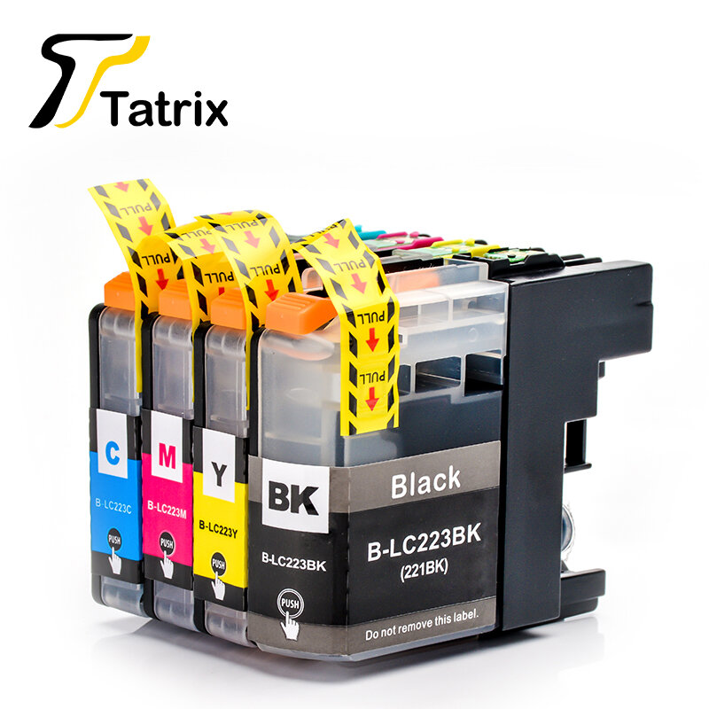 Tatrix-Cartucho de tinta compatível com Chip, irmão MFC-J4420DW, J4620DW, J4625DW, J480DW, J680DW, impressora J880DW, LC223, LC221