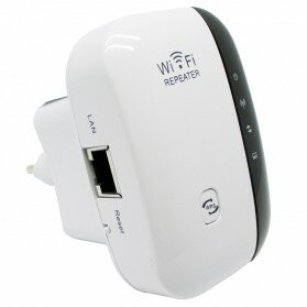 Sasadigital-repetidor WiFi inalámbrico N, 300Mbps, blanco
