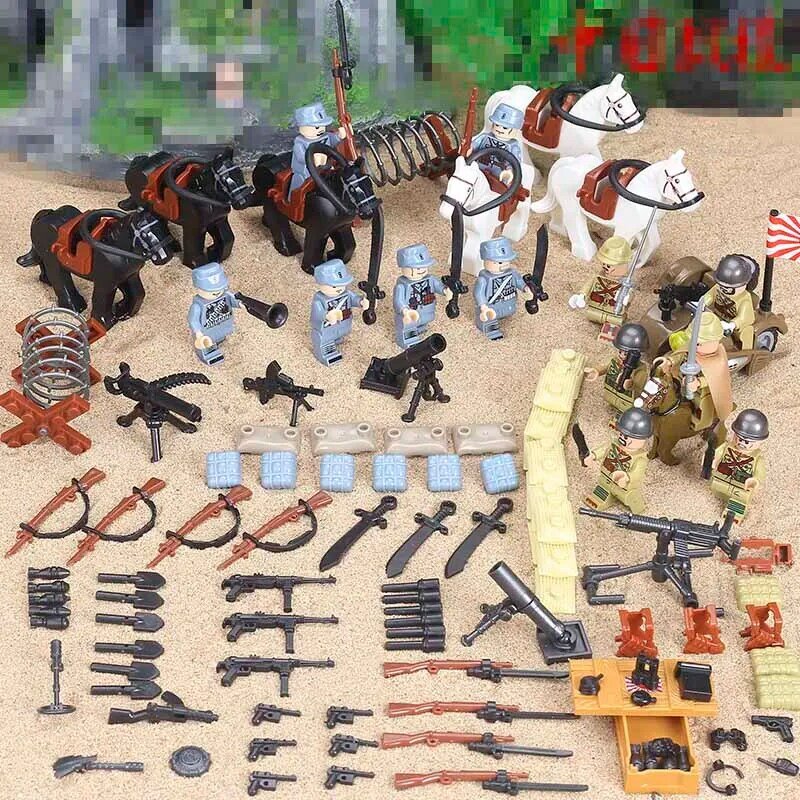 Compatible legoed Military ww2 Soldier SWAT Army Special Forces Team Soldiers Weapons Building Blocks kids toys child bricks
