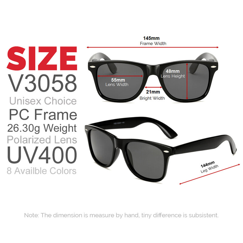 VIVIBEE Classic occhiali da sole uomo polarizzati 2023 donna specchio lente blu Square Night Driving protezione UV400 occhiali da sole estivi